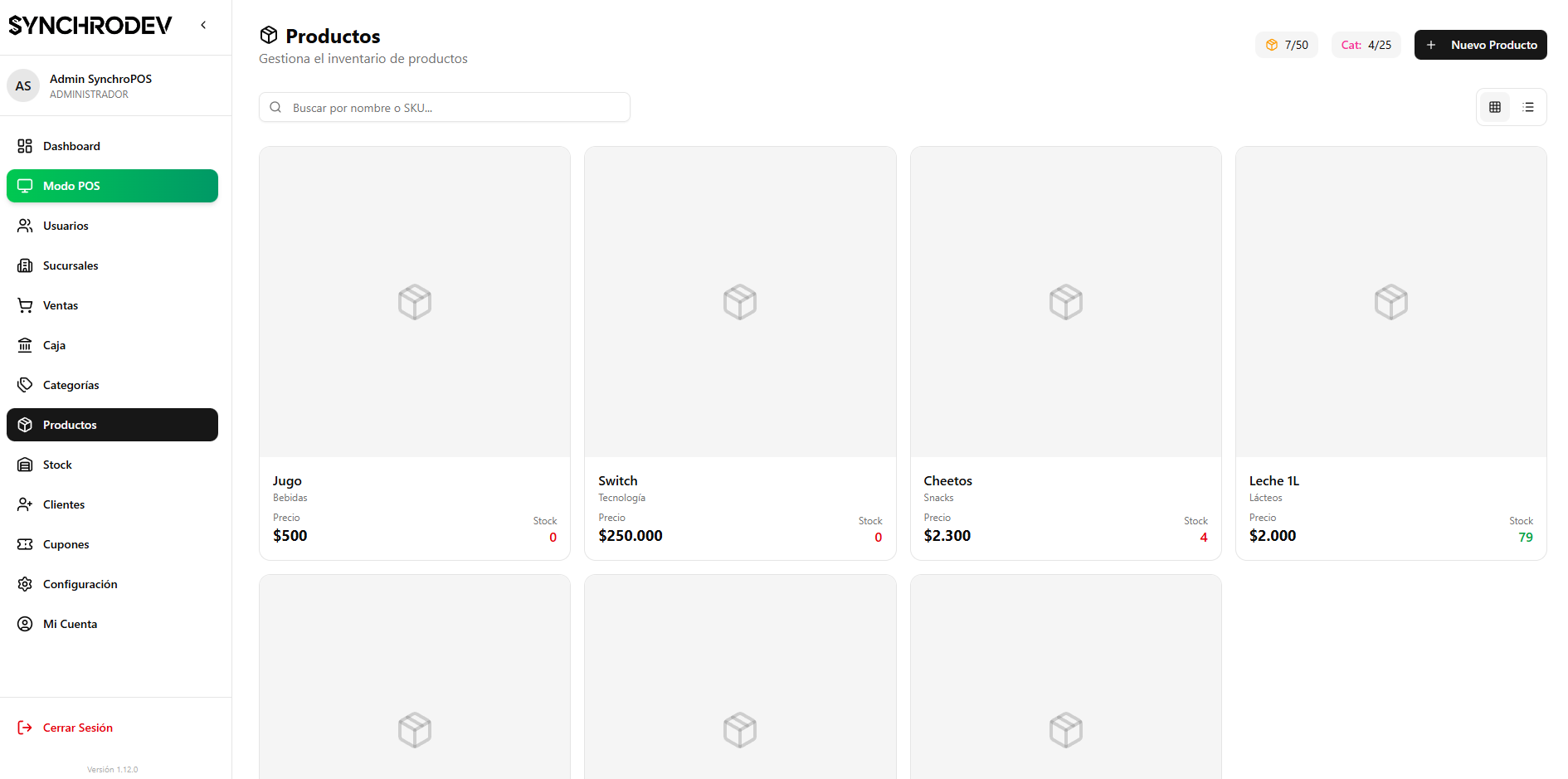 Gestión de inventario